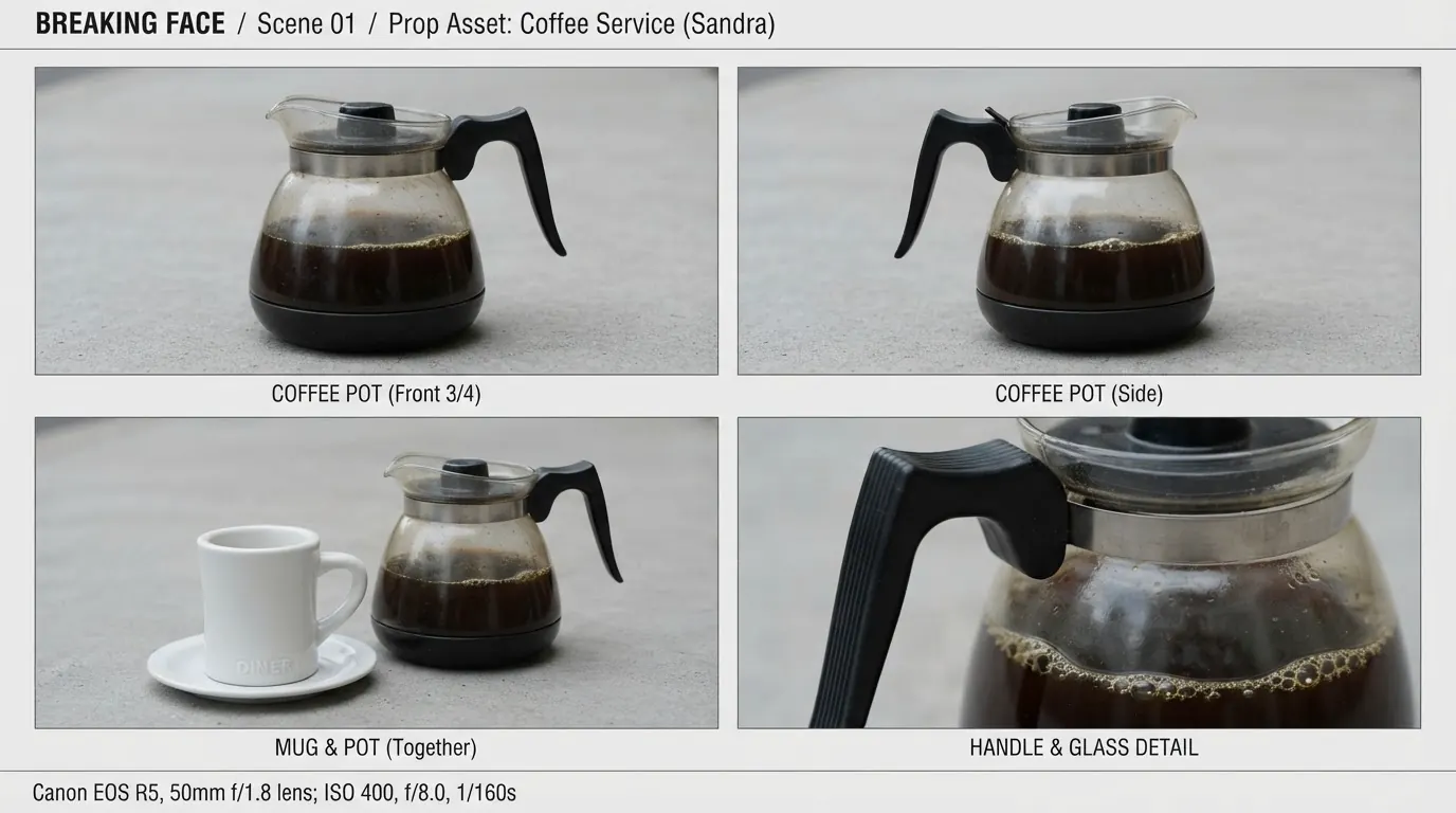 Service à café, référence d’accessoire Breaking Face.