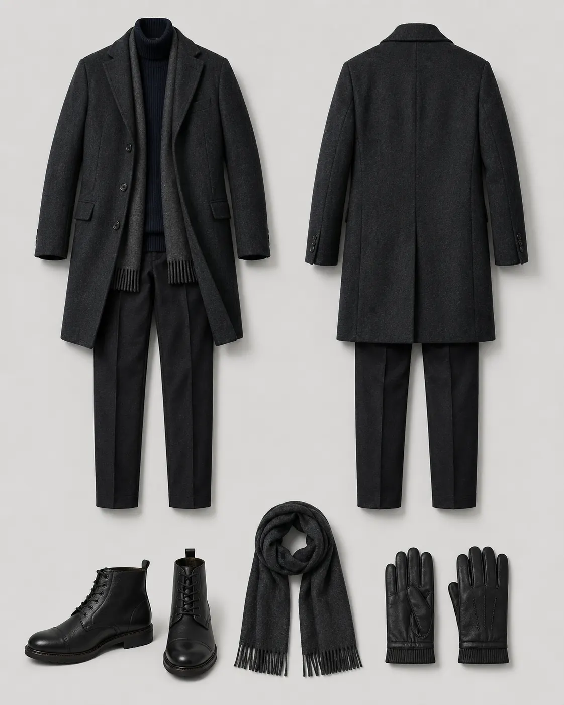 Planche costume d’hiver homme, référence Breaking Face.