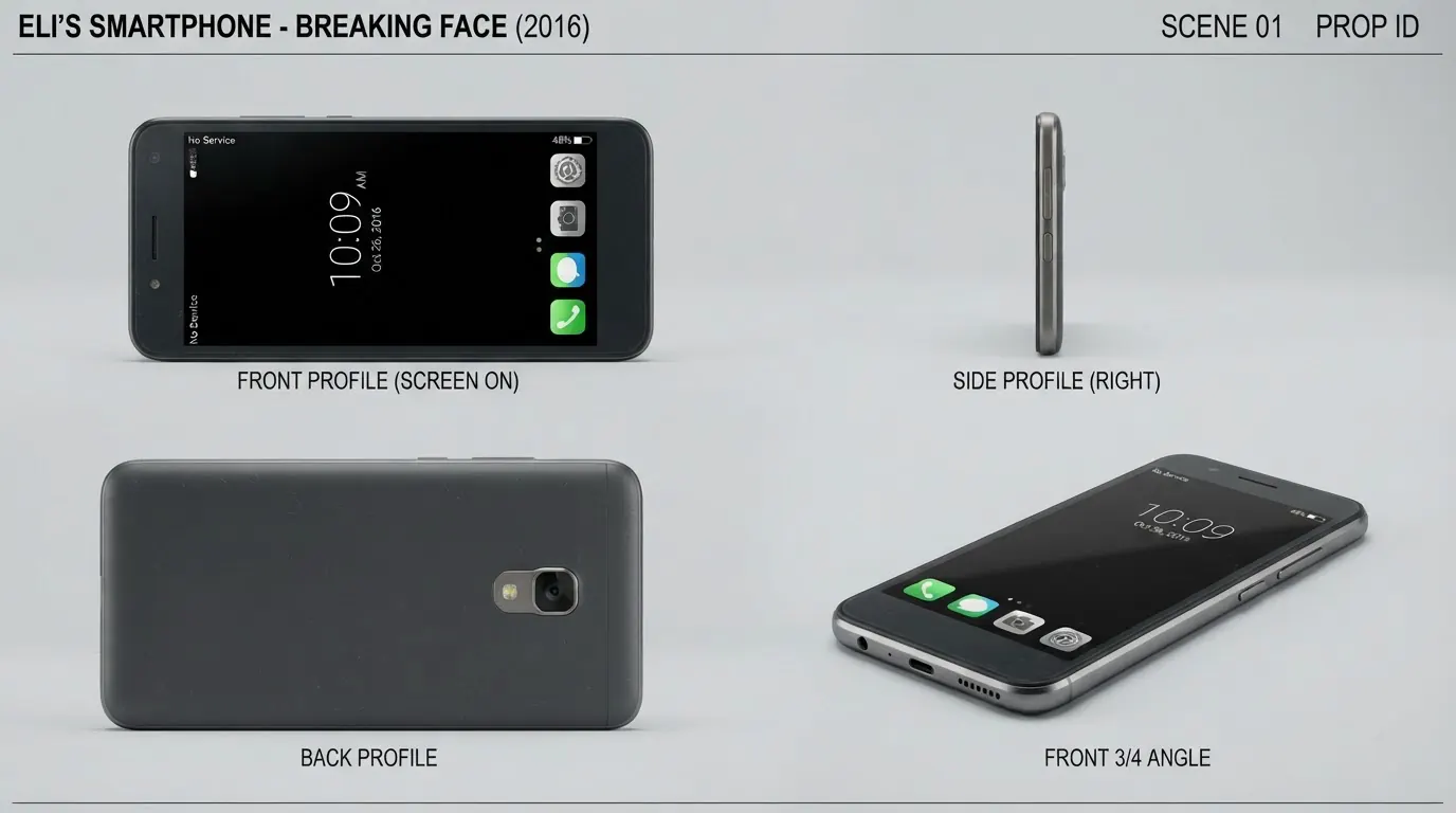 Téléphone d’Eli, référence d’accessoire Breaking Face.